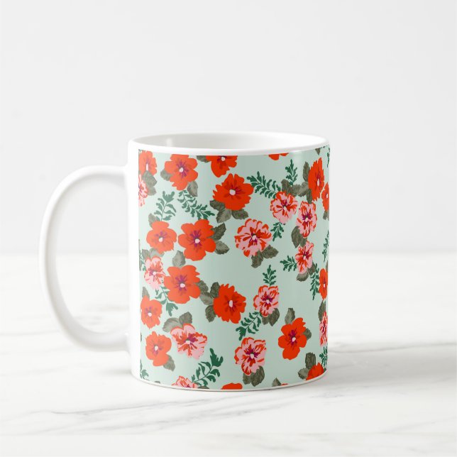 Mug Motif sans couture dans de petites fleurs sauvages (Gauche)