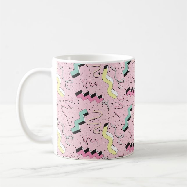 Mug Motif sans couture dans un style rétro abstrait et (Gauche)