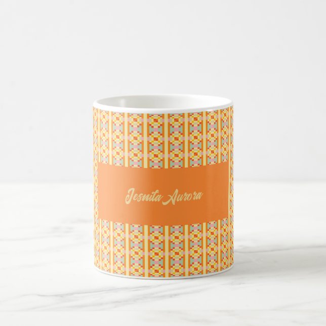 Mug Motif sans couture d'art pixel géométrique moderne (Centre)