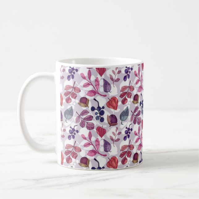 Mug Motif sans couture d'automne végétable, dessin ave (Gauche)