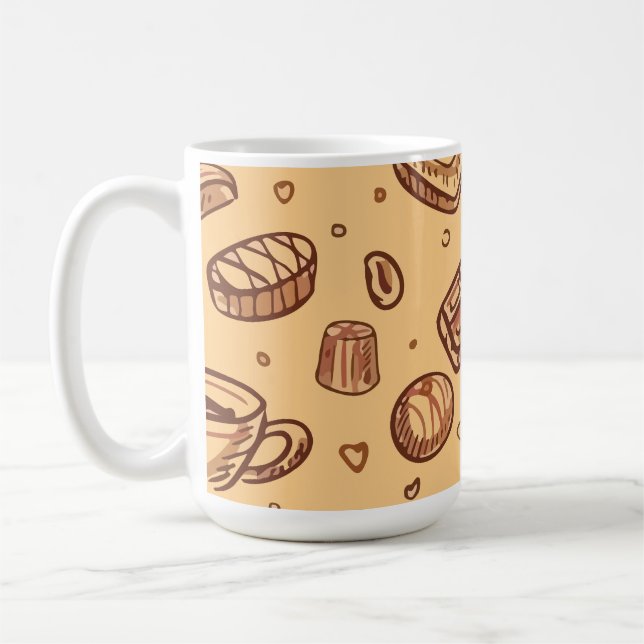 Mug Motif sans couture de boulangerie (Gauche)