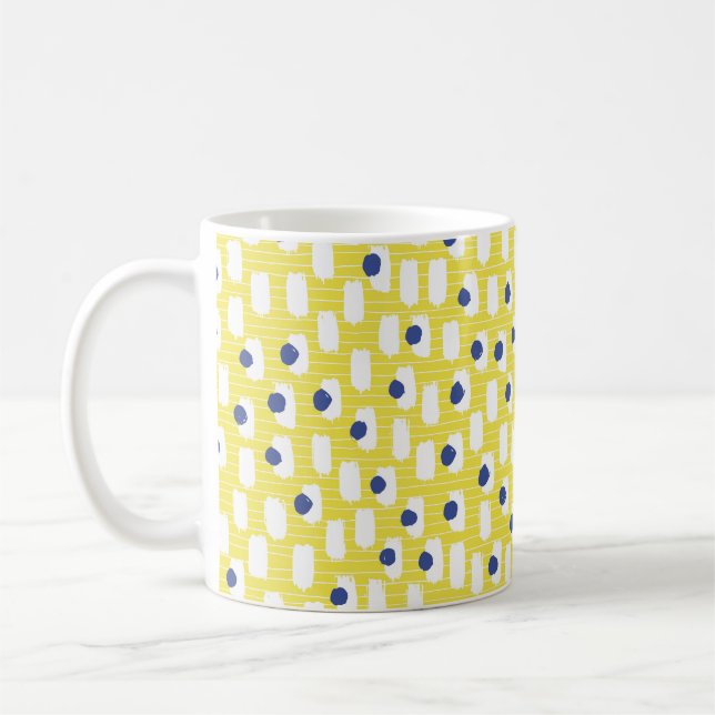 Mug Motif sans couture de brosse dessinée à la main.  (Gauche)
