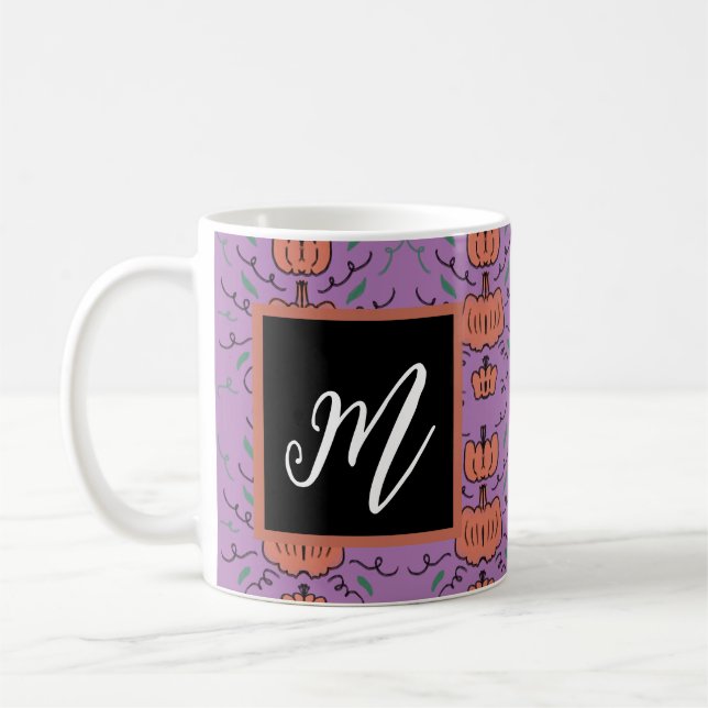 Mug Motif sans couture de citrouille de Halloween    (Gauche)