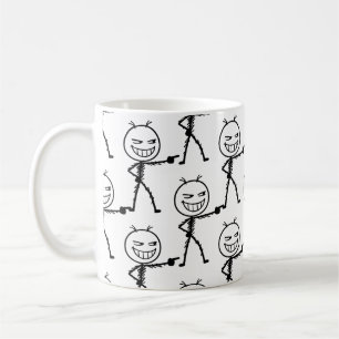 Mug Motif sans couture de dessin de bonhomme allumette