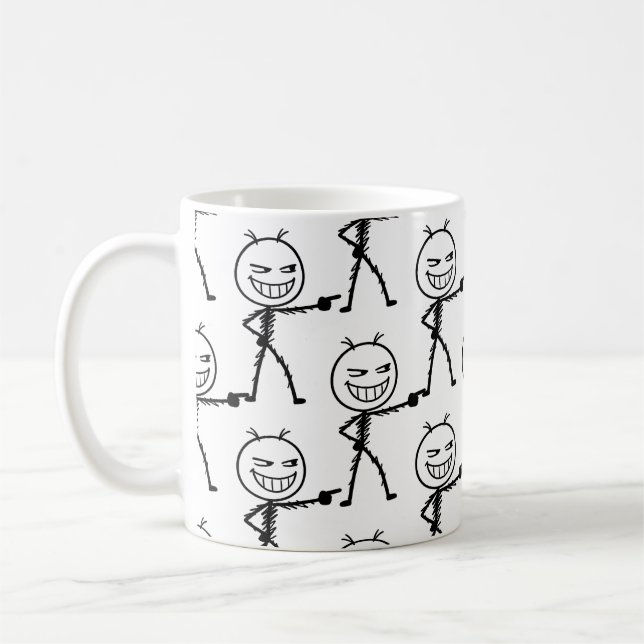 Mug Motif sans couture de dessin de bonhomme allumette (Gauche)