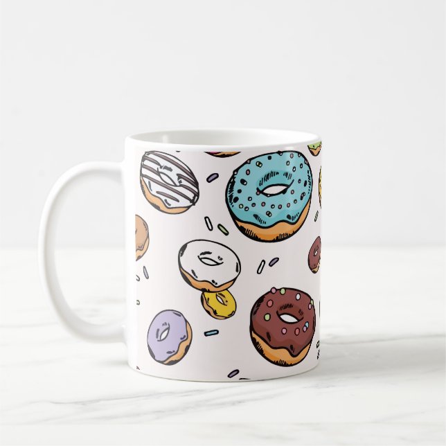 Mug Motif sans couture de Donuts (Gauche)