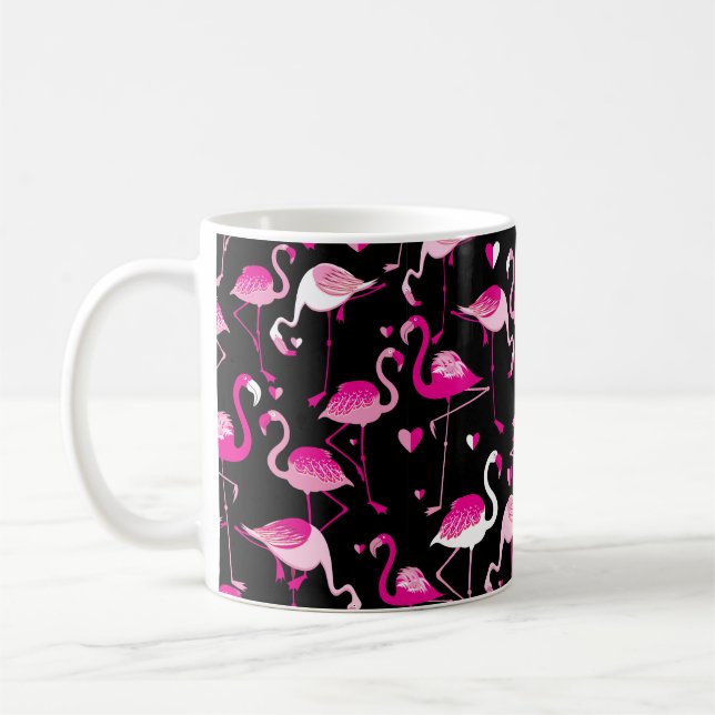 Mug Motif sans couture de flamants roses sur un fond s (Gauche)