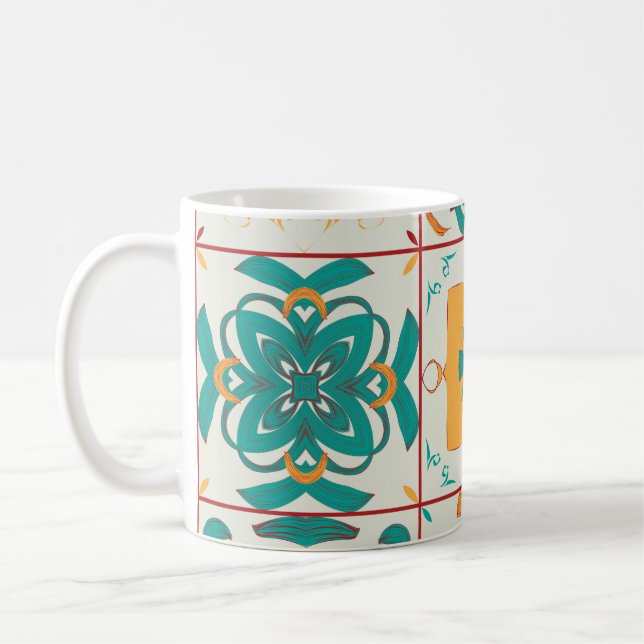 Mug Motif sans couture de l'abstrait 9 tilesarabe, a (Gauche)