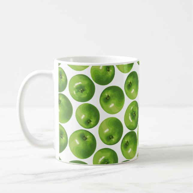 Mug Motif sans couture de pomme verte (Gauche)