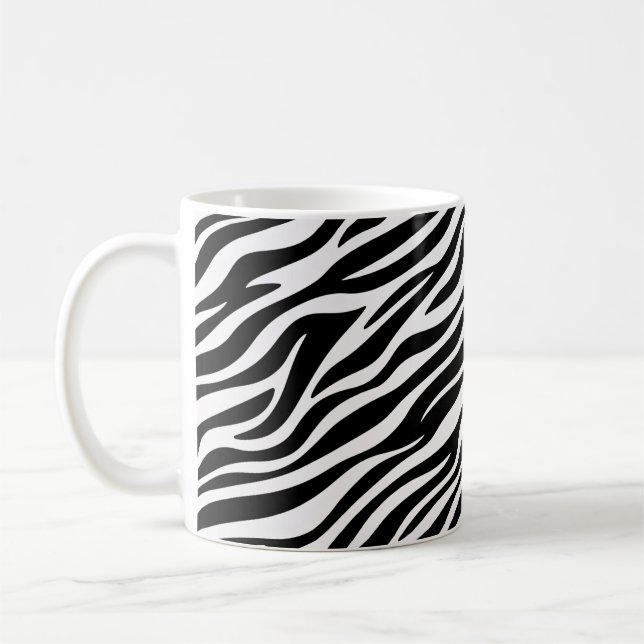 Mug Motif sans couture de rayures de zèbre Impression  (Gauche)