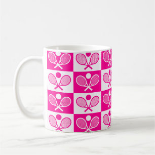 Mug Motif sans couture de tennis à carreaux  