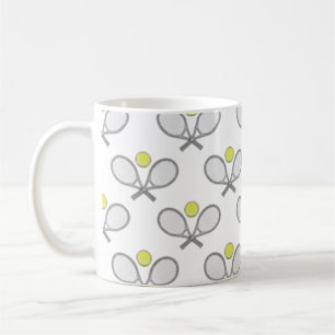 Mug Motif sans couture de tennis - Raquette et balle s