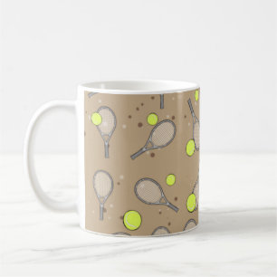 Mug Motif sans couture de tennis - Raquette et balle s