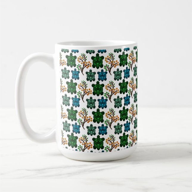 Mug Motif sans couture de tortue mignonne | Répétition (Gauche)