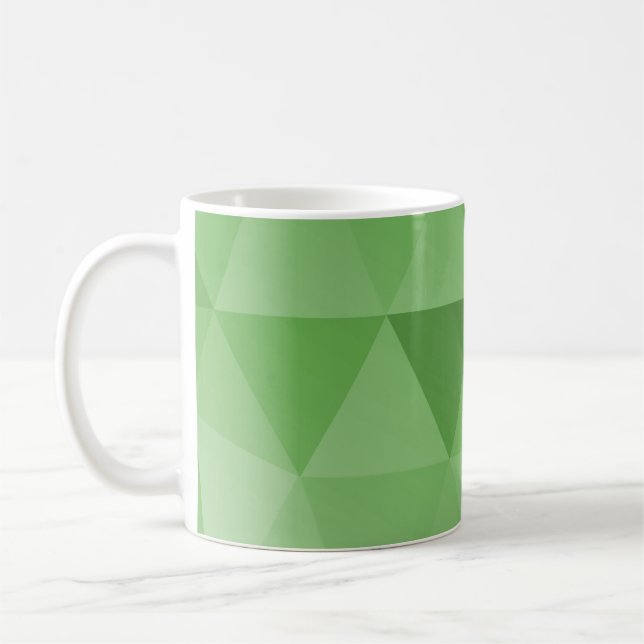 Mug Motif sans couture de triangles abstraits - Vert   (Gauche)