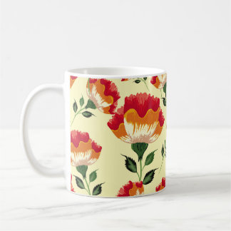 Mug Motif sans couture, décoration florale colorée.