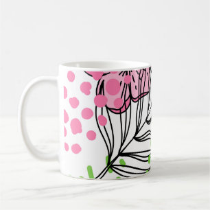 Mug Motif sans couture d'éléments tropicaux, dessiné à