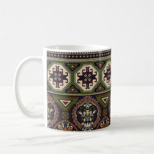Mug Motif sans couture folklorique. Ethique géométriqu