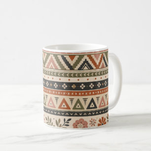 Mug Motif sans couture géométrique floral Boho Folk