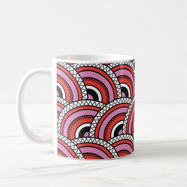 Mug Motif sans couture géométrique rétro (Gauche)