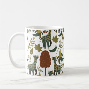 Mug Motif sans couture Giraffe   motif floral coloré