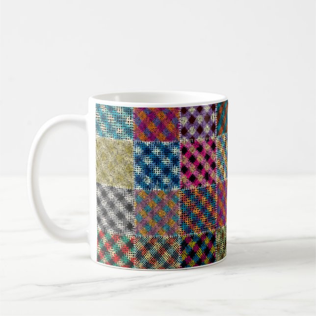 Mug Motif sans couture. Imitation d'un motif de patchw (Gauche)