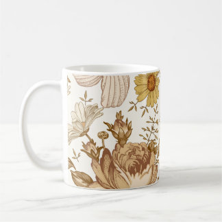 Mug Motif sans couture. Magnifique réalisti en fleurs