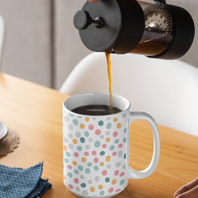 Mug Motif sans couture Pois colorés (Créateur téléchargé)