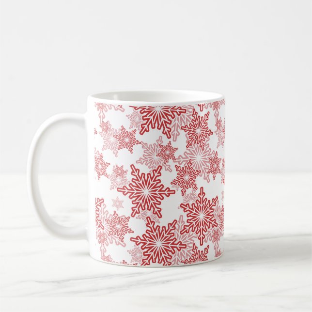 Mug Motif sans couture rouge et blanc (Gauche)
