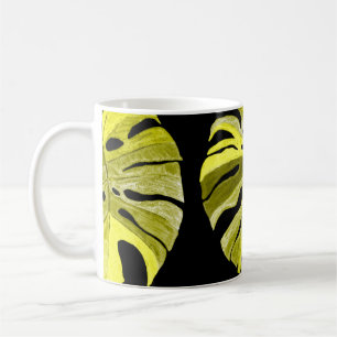 Mug Motif sans faille créative avec feuilles tropicaux