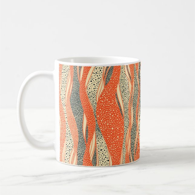 Mug Motif sans fil ondulé. Orne dessinée à la main com (Gauche)