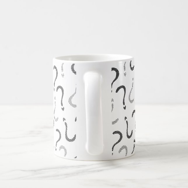 Mug Motif sans fin point d'interrogation noir (Poignée)