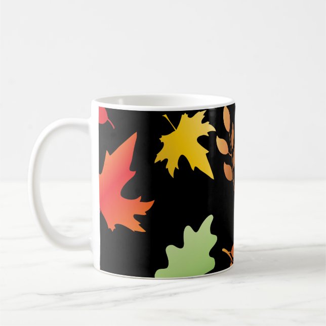 Mug Motif sans joint avec les feuilles d'automne tombé (Gauche)