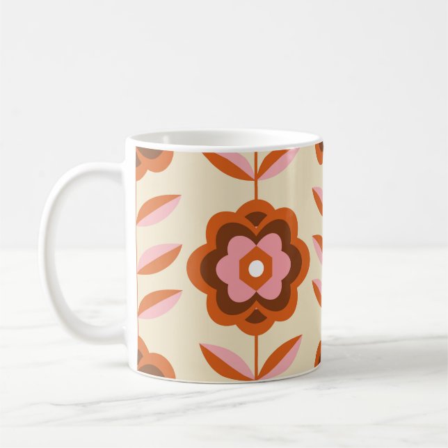 Mug motif sans Seamless des années 70. 60s et les anné (Gauche)