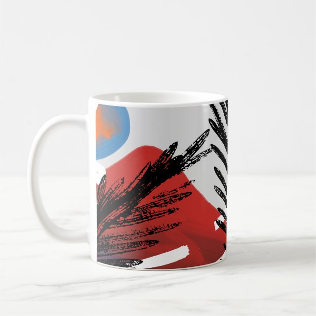 Mug motif sans soudure à peinture Abstraite avec éléme (Gauche)