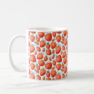 Mug Motif sans soudure aux fraises rouges