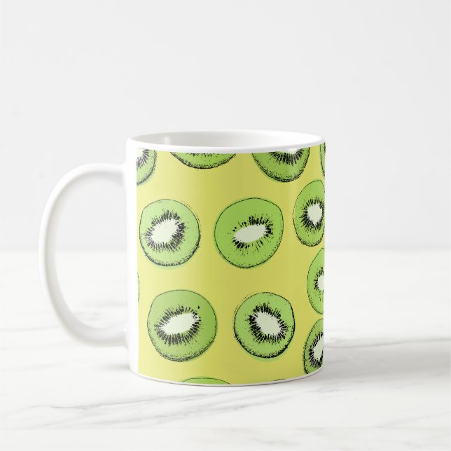 Mug Motif sans soudure aux fruits Kiwi, arrière - plan (Gauche)