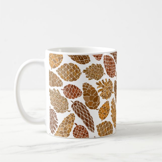 Mug Motif sans soudure cônes de pin (Gauche)