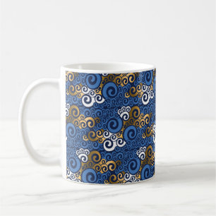 Mug motif sans soudure d'eau de mer Abstraite