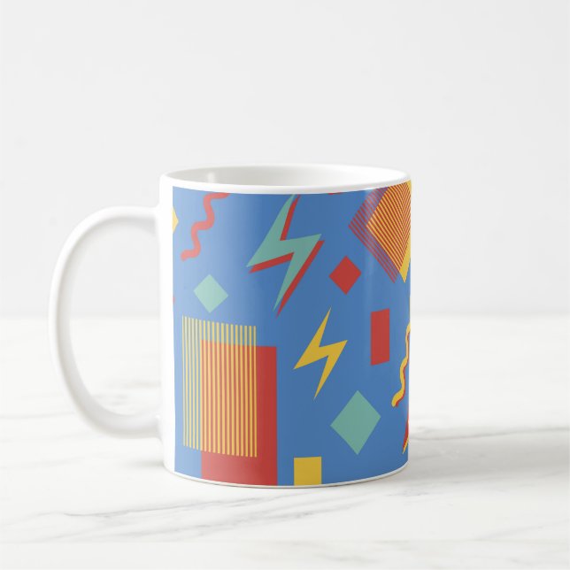Mug motif sans soudure des années 90. Arrière - plan d (Gauche)