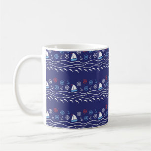Mug Motif sans soudure. Illustration vintage.