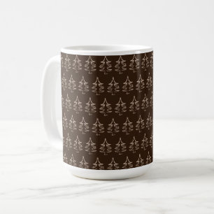 Mug Motif sapin de Noël chocolat noir