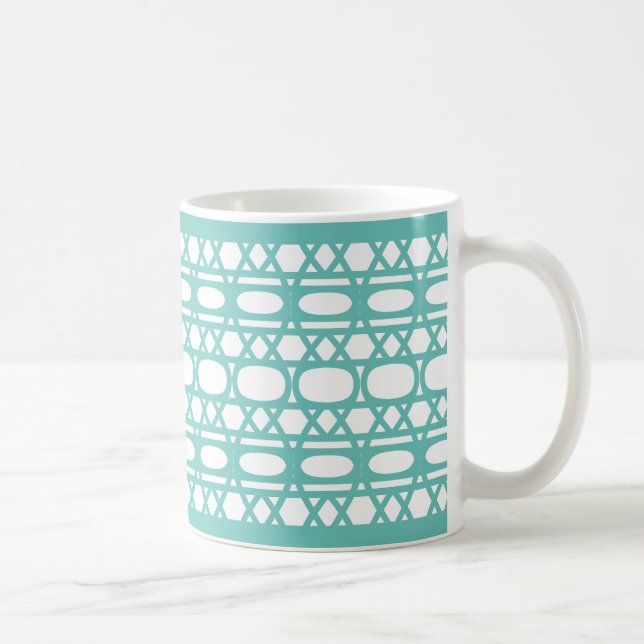 Mug Motif sarcelle abstrait élégant (Droite)