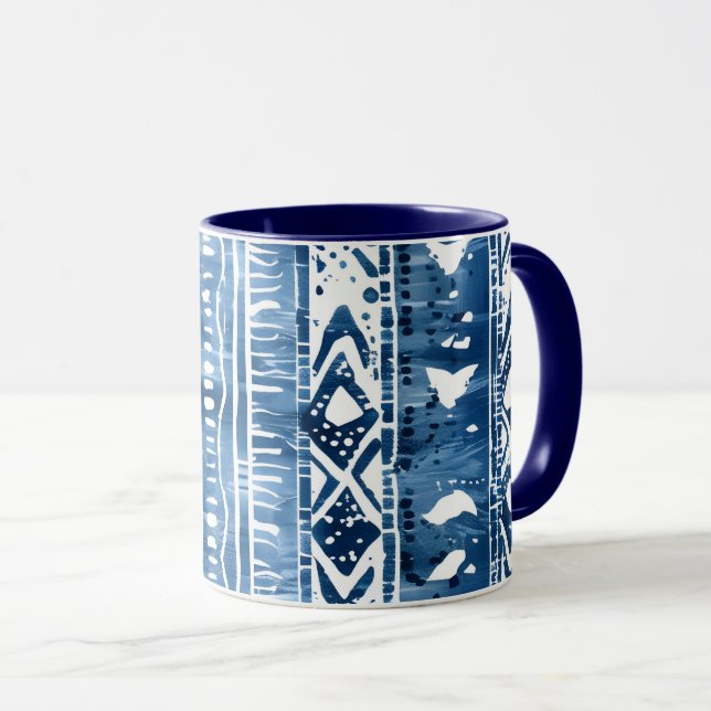Mug Motif Sashiko  (Devant droit)