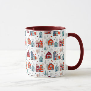 Mug Motif scandinave d'art populaire de Chambre