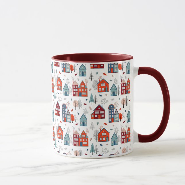 Mug Motif scandinave d'art populaire de Chambre (Droite)