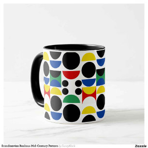 Mug Motif scandinave du Bauhaus du milieu du siècle