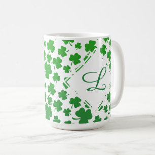 Mug Motif Shamrock 3 feuilles Ombre vert