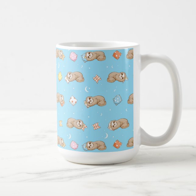 Mug Motif somnolent de paresse de temps (Droite)