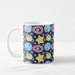 Mug Motif spatial coloré mignon